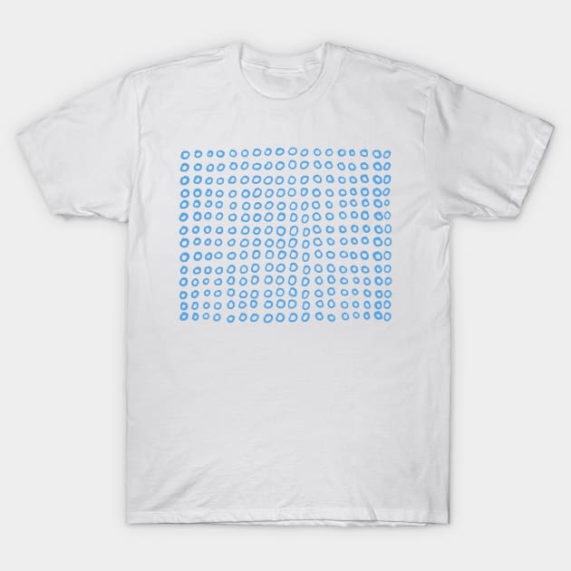 Blue circles T-Shirt by dariko art